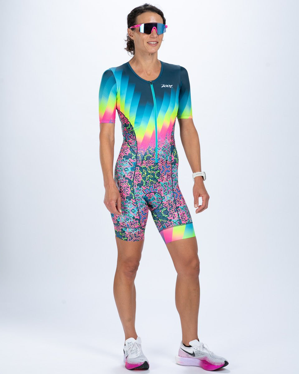 Zoot Sports TRI RACESUITS Women's Ltd Tri Aero Fz Racesuit - Costa Del Sol