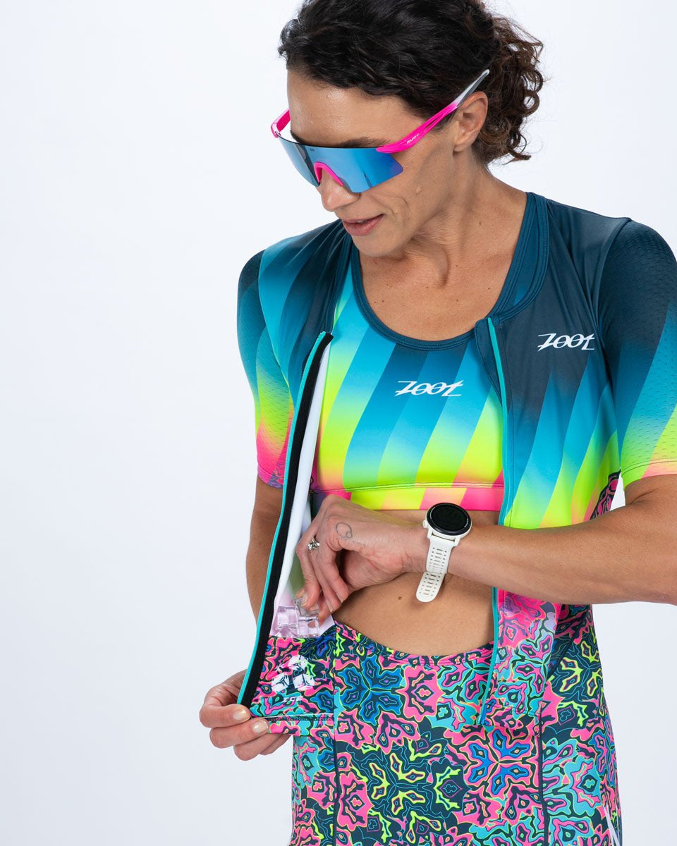 Zoot Sports TRI RACESUITS Women's Ltd Tri Aero Fz Racesuit - Costa Del Sol