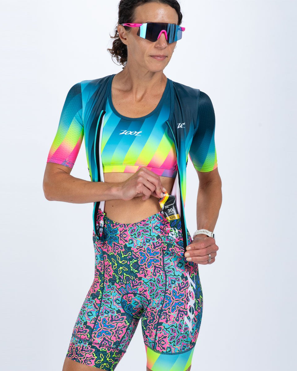 Zoot Sports TRI RACESUITS Women's Ltd Tri Aero Fz Racesuit - Costa Del Sol