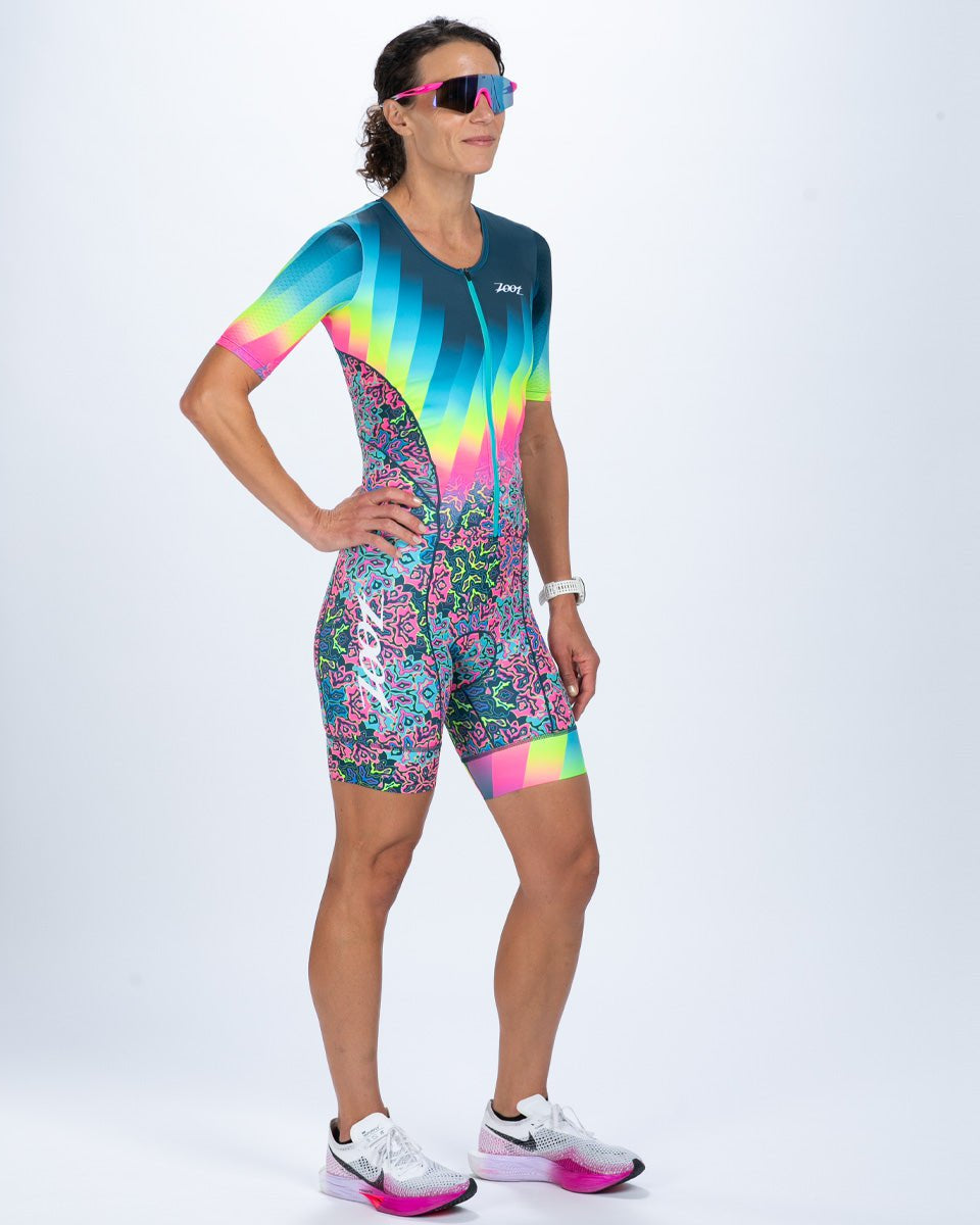 Zoot Sports TRI RACESUITS Women's Ltd Tri Aero Fz Racesuit - Costa Del Sol