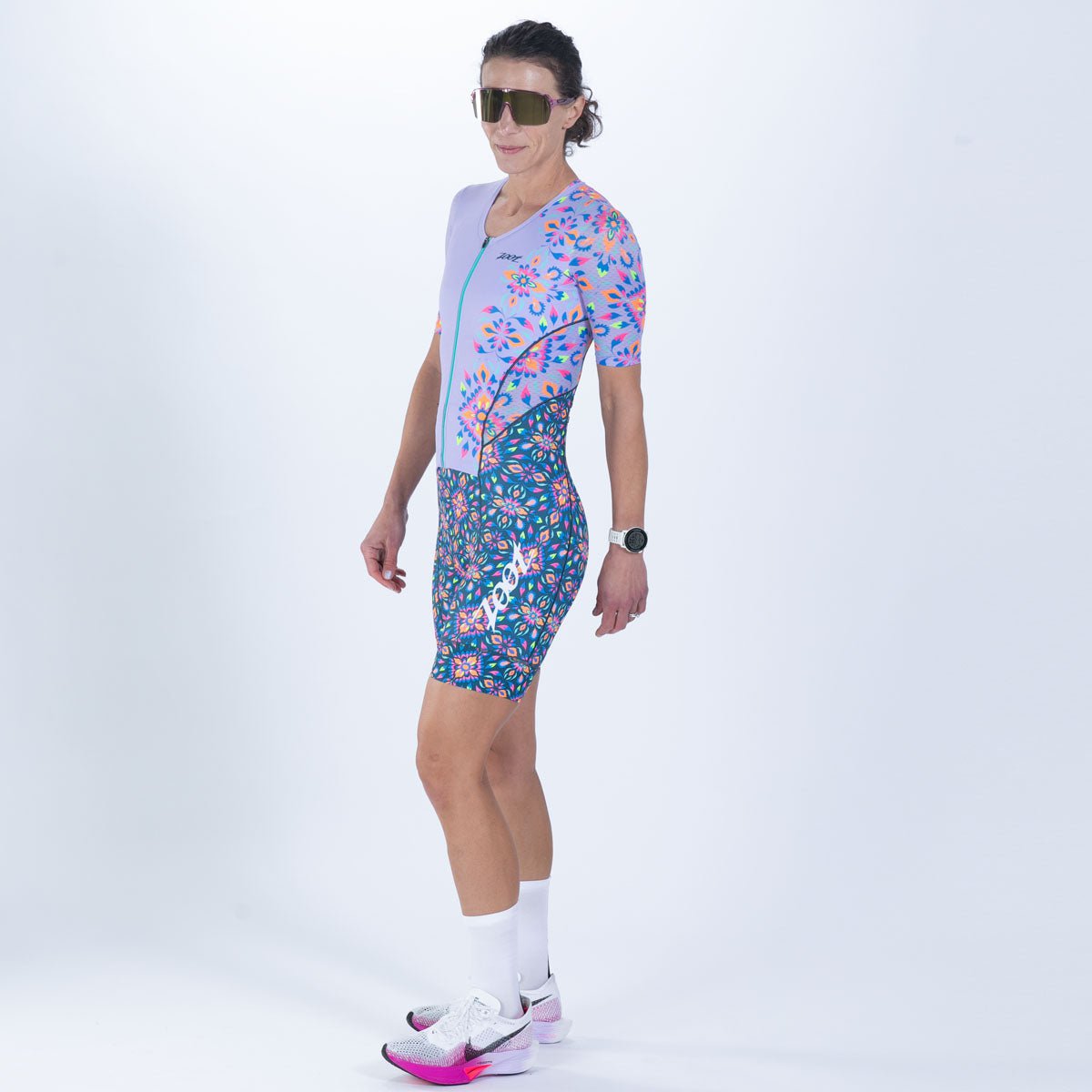 Zoot Sports TRI RACESUITS Women's Ltd Tri Aero Fz Racesuit - Kaleidoscope