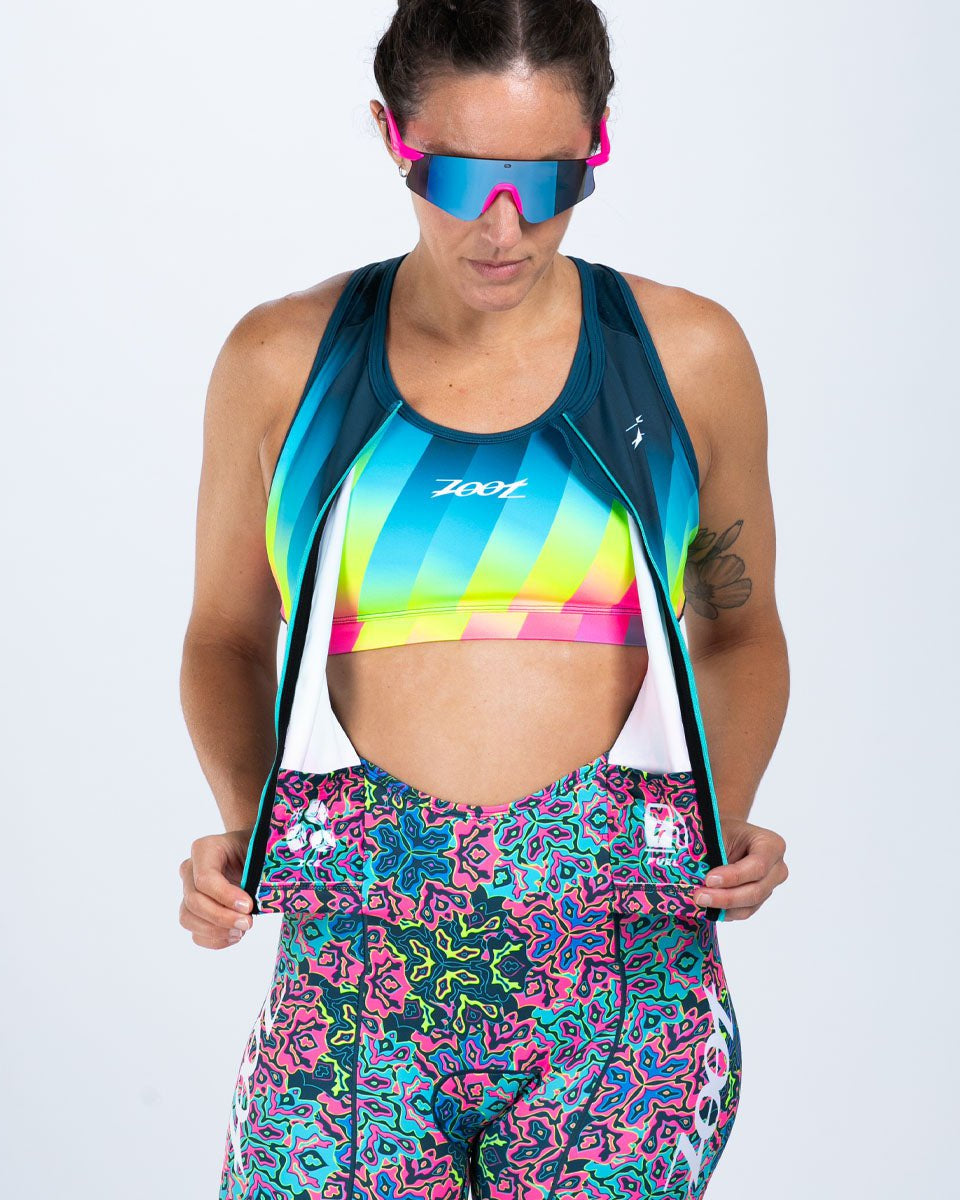 Zoot Sports TRI RACESUITS Women's Ltd Tri Slvs Fz Racesuit - Costa Del Sol