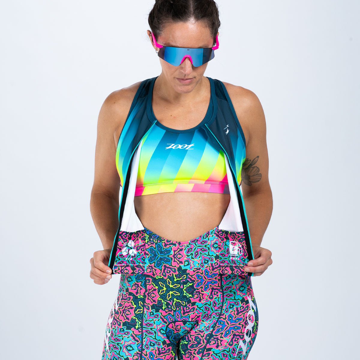 Zoot Sports TRI RACESUITS Women's Ltd Tri Slvs Fz Racesuit - Costa Del Sol