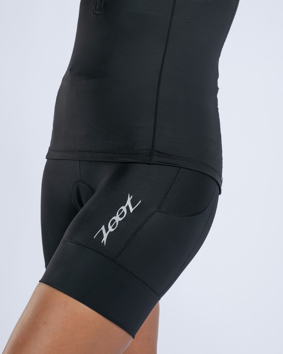 Zoot Sports TRI SHORTS 6" INSEAM Women's Core Tri 6" Fleece Chamois Short - Jet Black