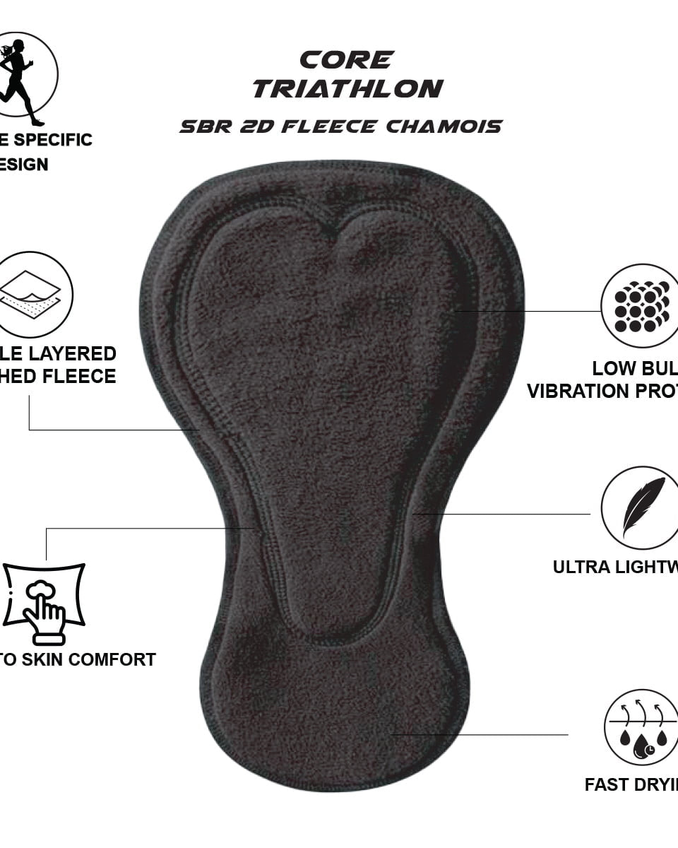 Zoot Sports TRI SHORTS 6" INSEAM Women's Core Tri 6" Fleece Chamois Short - Jet Black