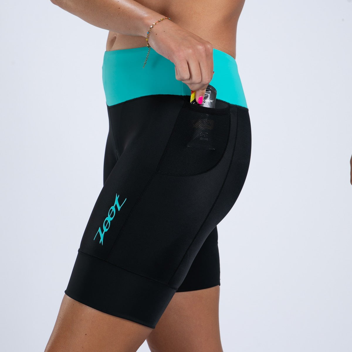 Zoot Sports TRI SHORTS Women's Core Tri 8" Short - Aqua Blue
