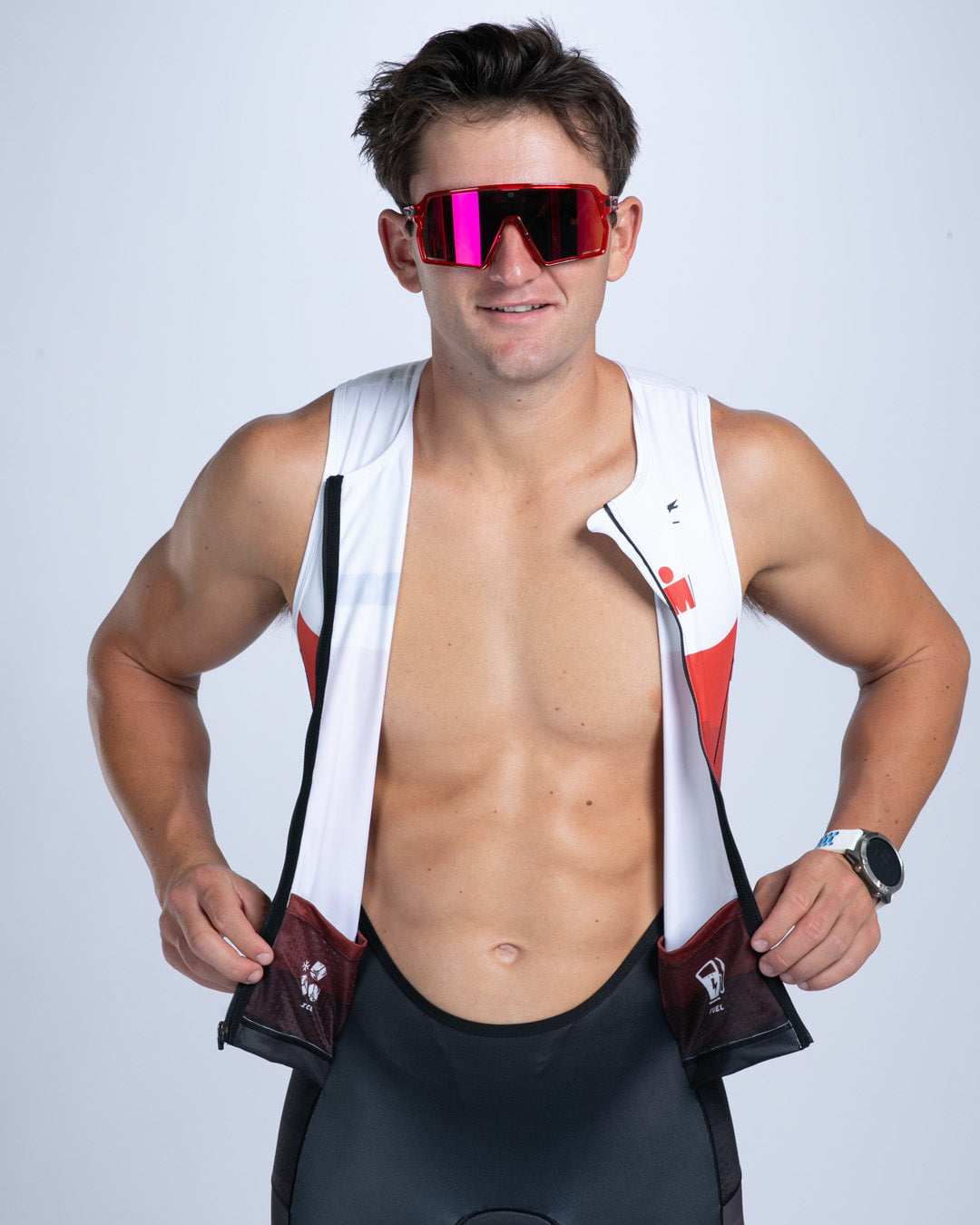 Zoot Sports TRI SLEEVELESS RACESUITS Men's Ltd Tri Slvs Fz Racesuit - IM Velocity