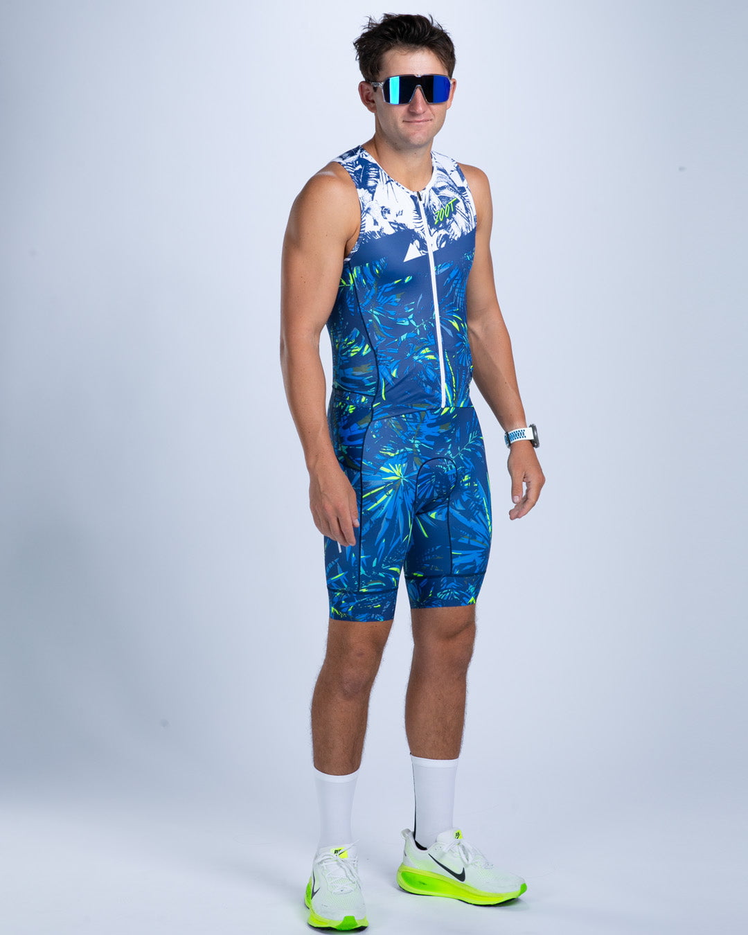 Zoot Sports TRI SLEEVELESS RACESUITS Men's Ltd Tri Slvs Fz Racesuit - Island Original