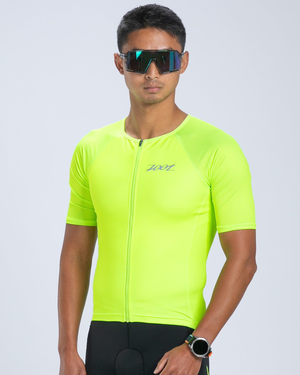Zoot Sports TRI TOPS Men's Core Tri Aero Jersey - Hyper Yellow