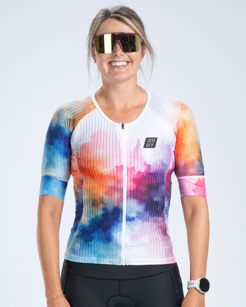 Zoot Sports TRI TOPS Women's Elite Tri Aero Jersey - Chromoflow