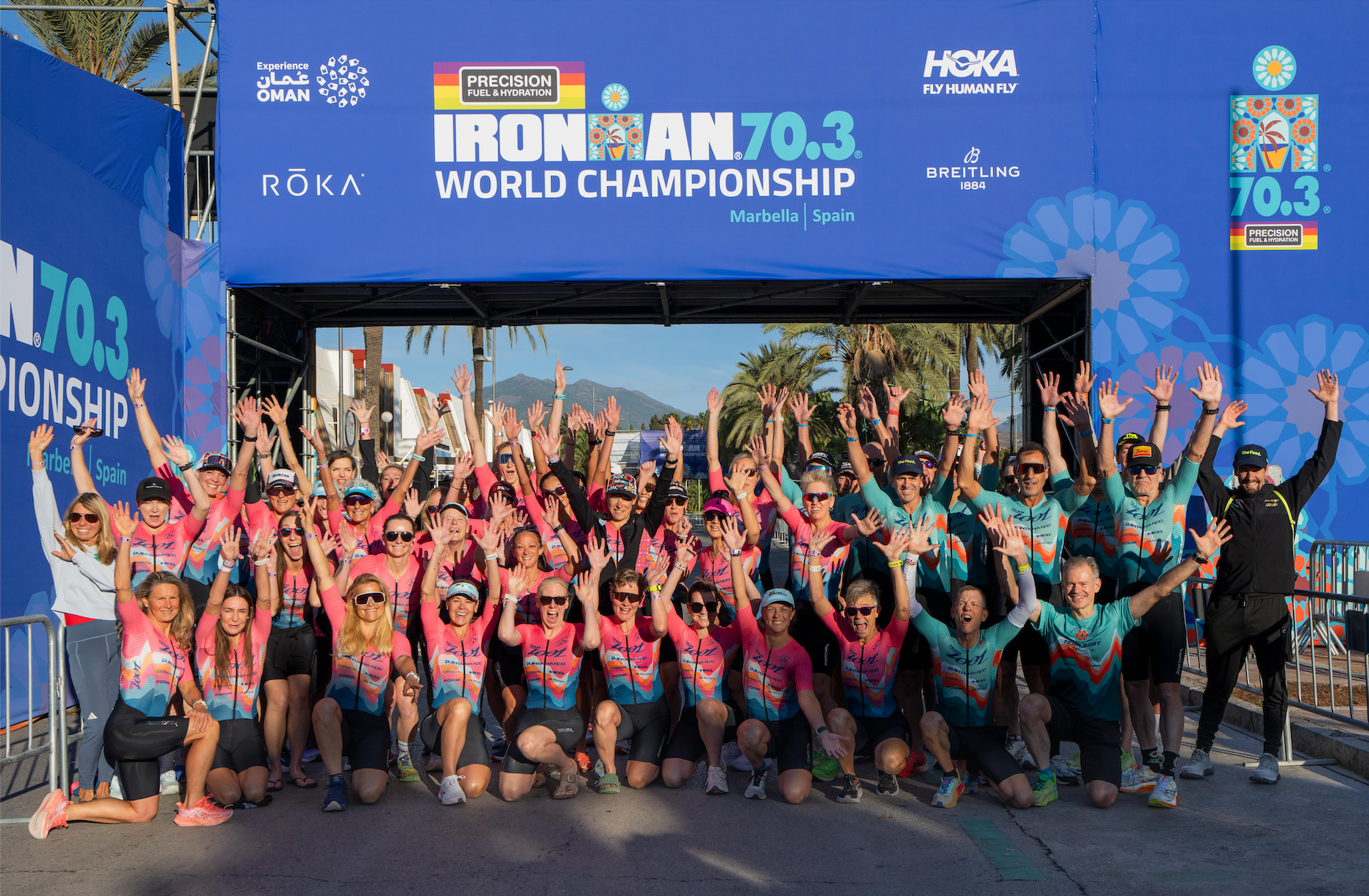 Triathlon ambassador and training team group