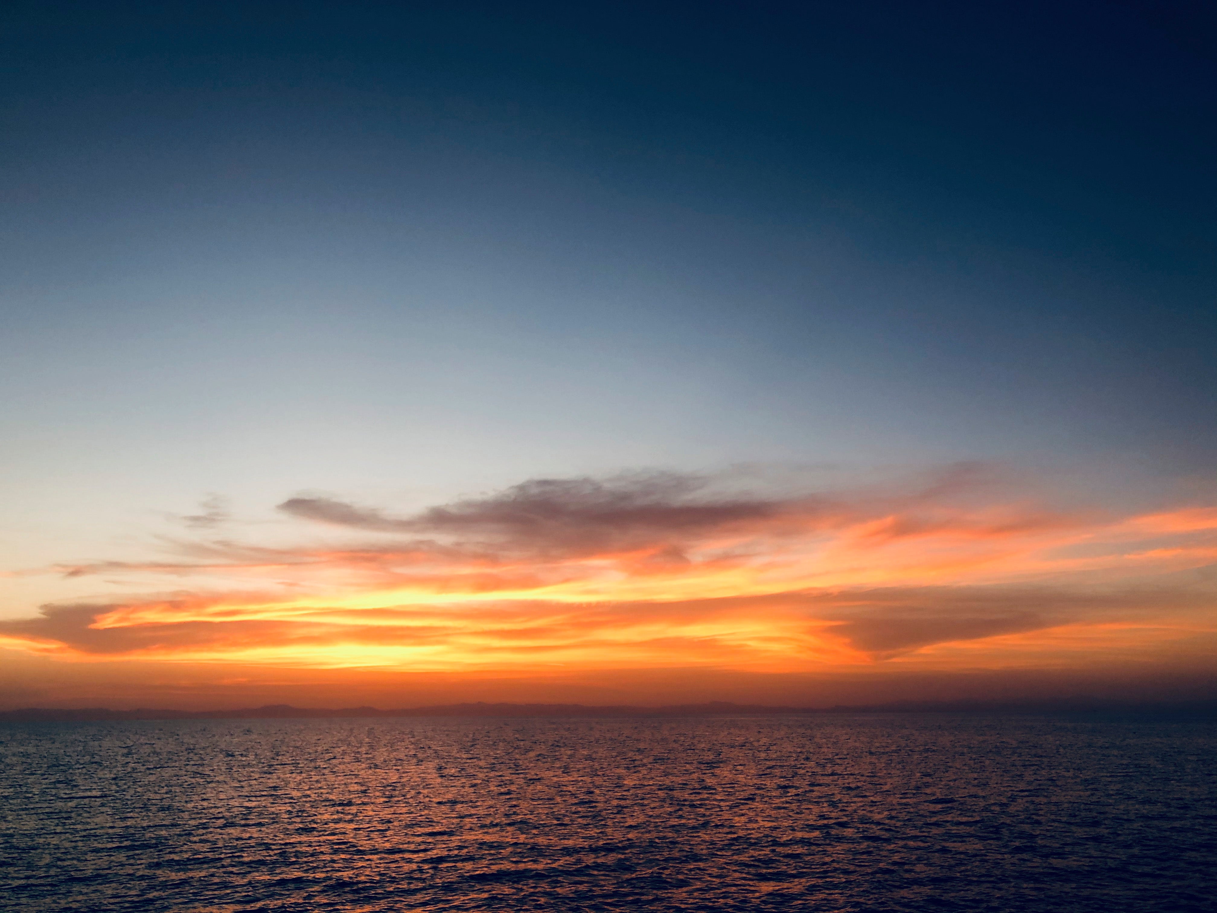 sunset over the pacific