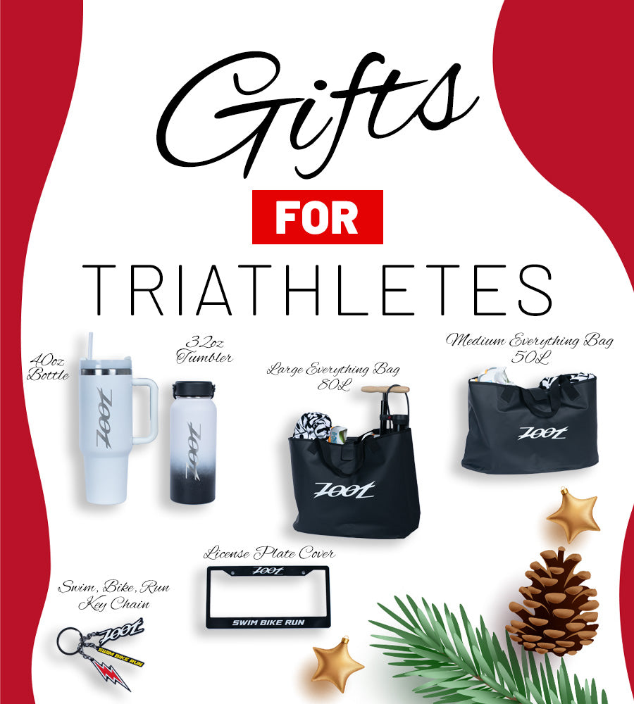 gifts for triathletes - bags, water bottles license plate and keys