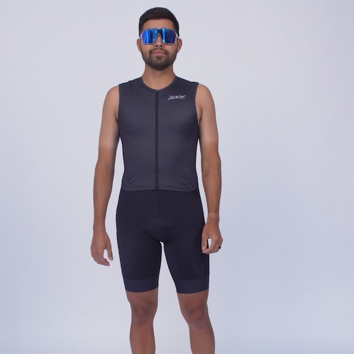 Men's Core Tri Sleeveless FZ Racesuit - Jet Black – Zoot Sports