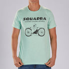 SQUADRA SQUADRA CYCLE INLINE Men's Limited Edition Cotton Tee - Mint  "Squadra Dude"