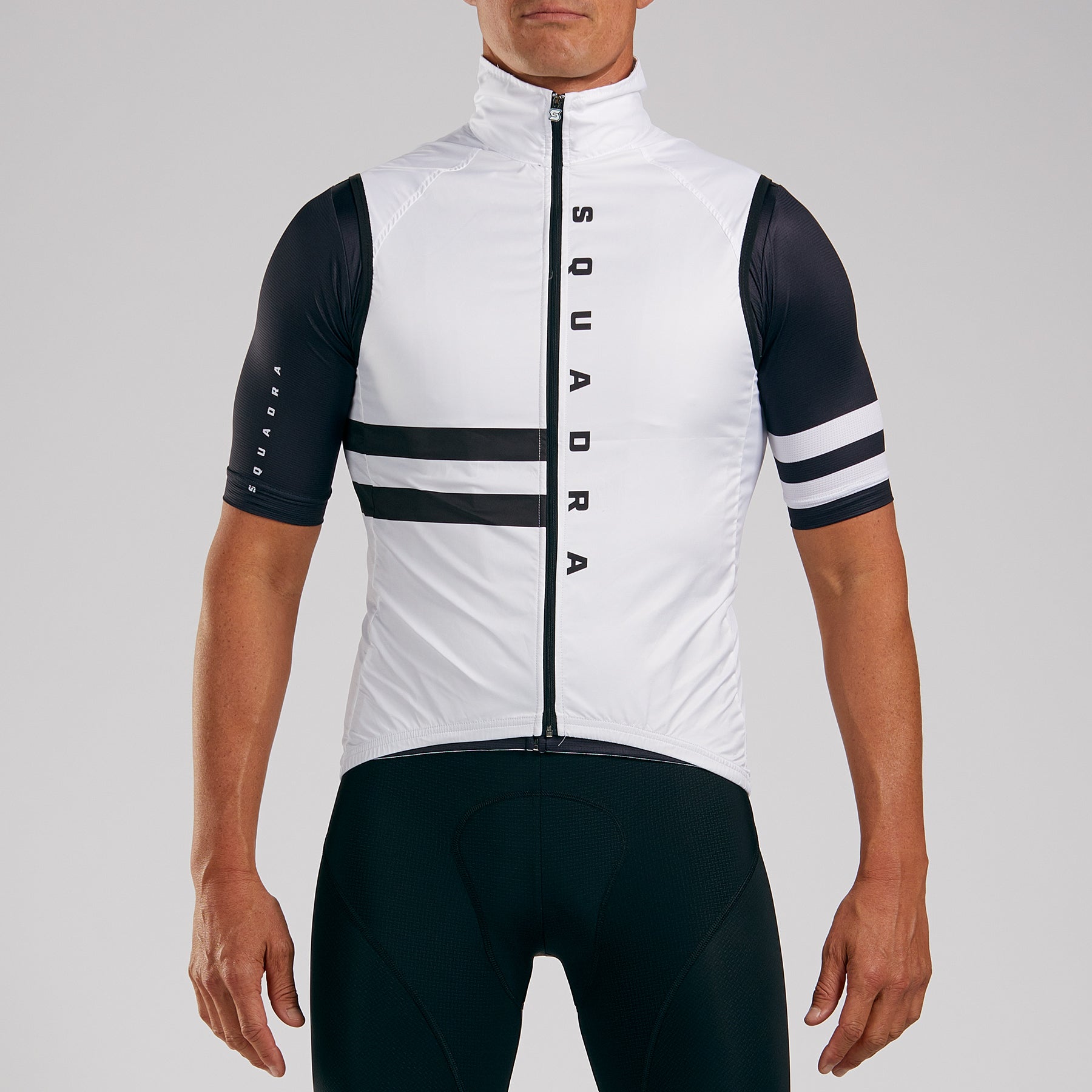 SQUADRA SQUADRA CYCLE INLINE Men's Premier Cycle Wind Vest - Bianco