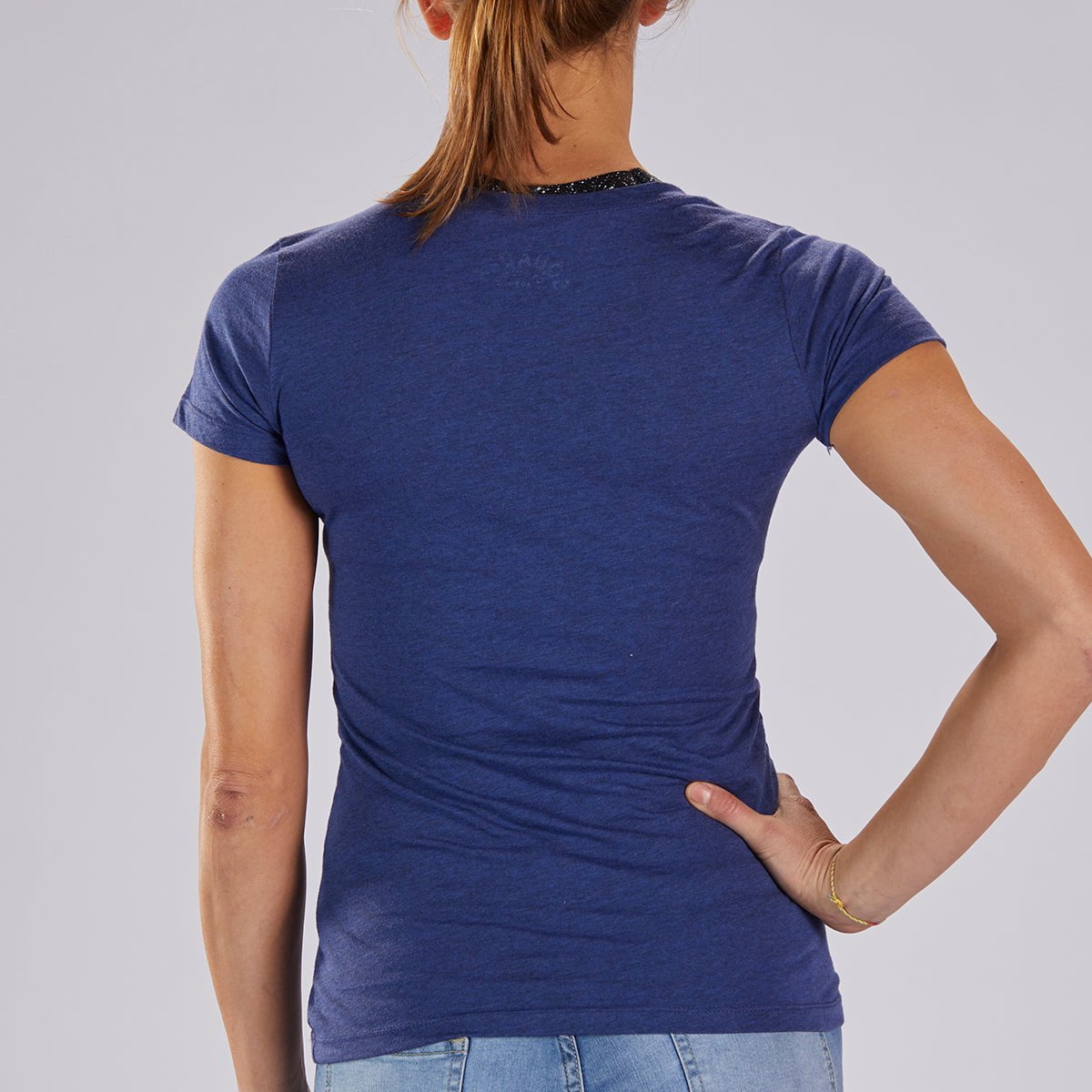 SQUADRA SQUADRA CYCLE INLINE Women's Limited Edition Cotton Tee - Heather Navy "Squadra Patch"