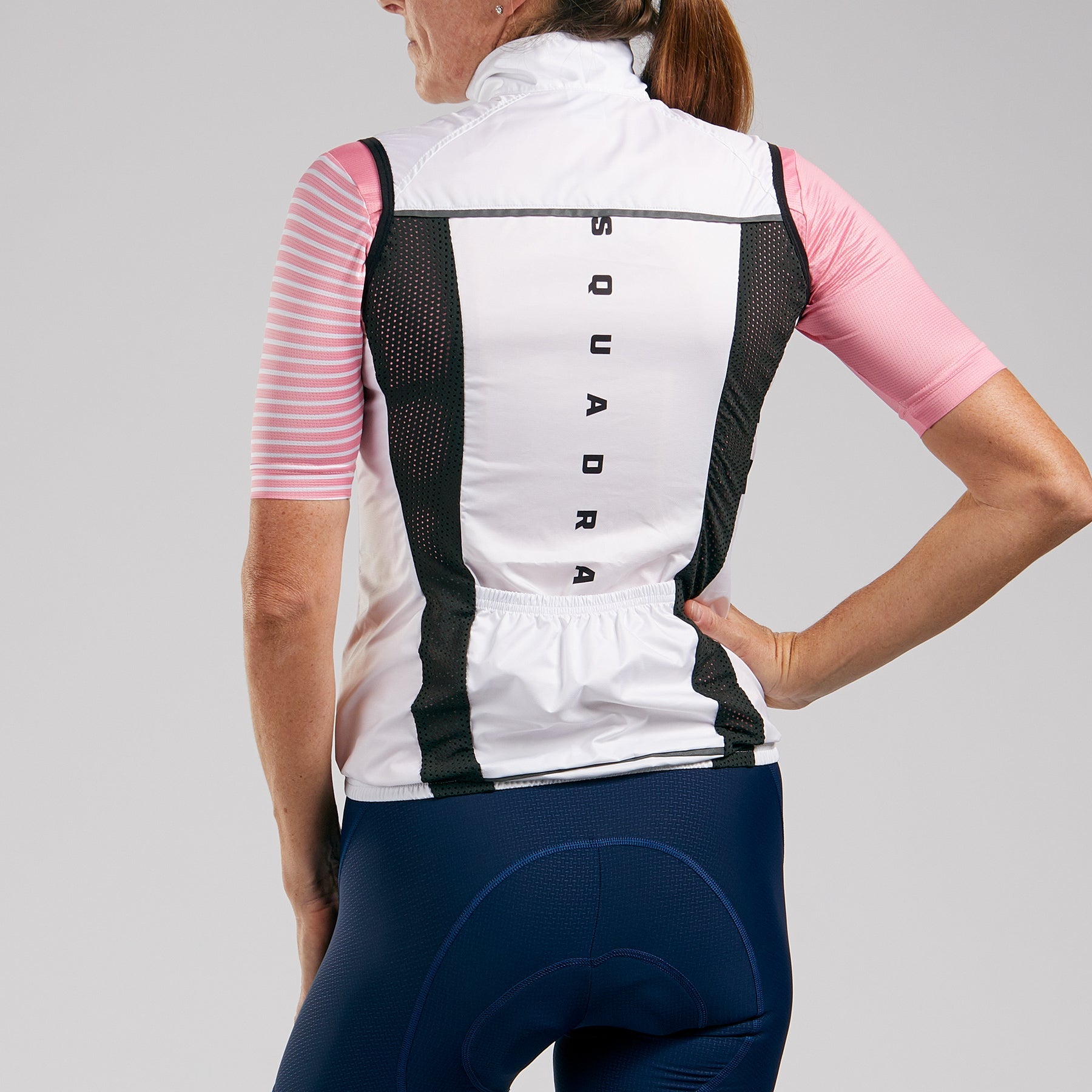 SQUADRA SQUADRA CYCLE INLINE Women's Premier Cycle Wind Vest - Bianco