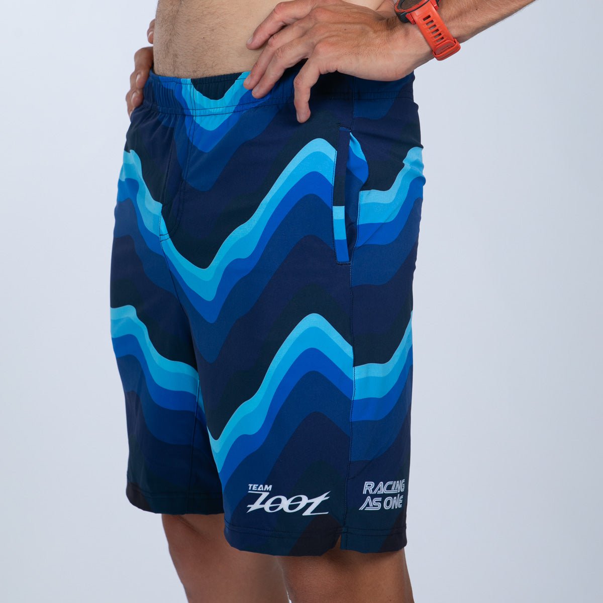 Team Zoot RUN BOTTOMS Men's Ltd Run 8" 2 in 1 Short - Blue Wave