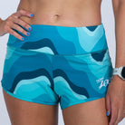 Team Zoot RUN BOTTOMS Women's Ltd Run 3" Short - Aqua Wave