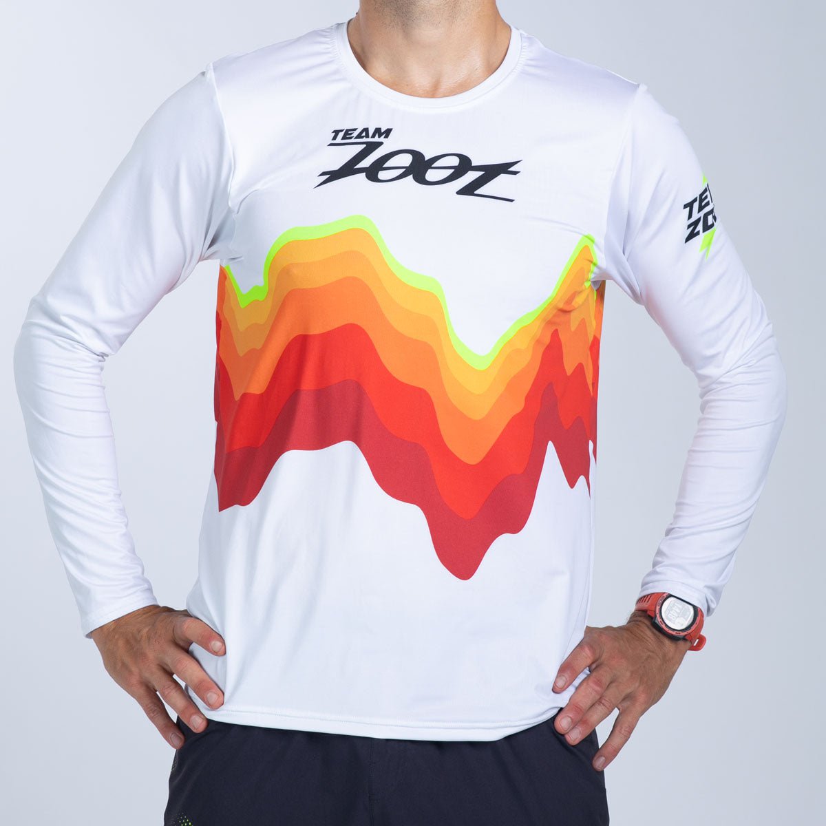 Team Zoot RUN TEE Men's Ltd Run Ls Tee - Red Wave