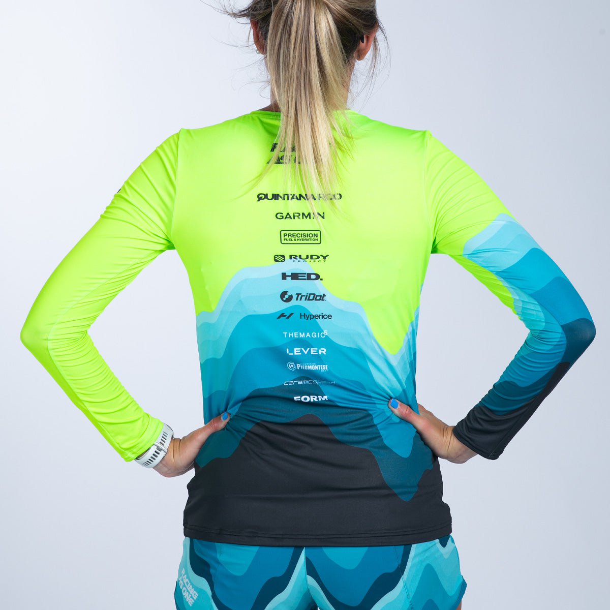 Team Zoot RUN TEE Women's Ltd Run Ls Tee - Aqua Wave