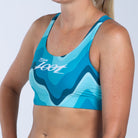 Team Zoot SWIM Women's Ltd Swim Crossback Bikini Top - Aqua Wave