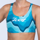 Team Zoot SWIM Women's Ltd Swim Crossback Bikini Top - Aqua Wave