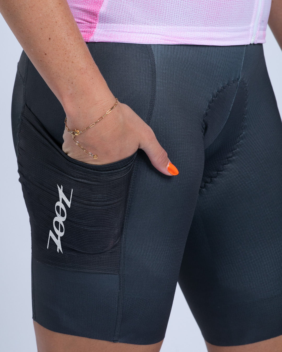 Zoot Sports CYCLE BIBS Women's Cycle Seamless Cargo Bib Short - Good Vibes Only