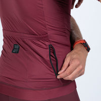 Zoot Sports CYCLE JERSEYS Men's Elite Cycle Aero Jersey - Burgundy