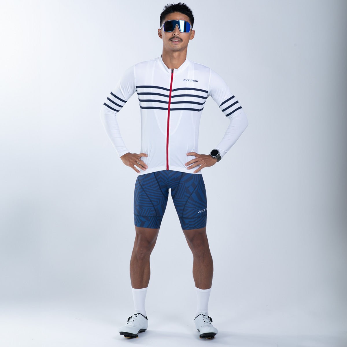 Zoot Sports CYCLE JERSEYS Men's Ltd Cycle Sun Stop Ls Jersey - Allez Stripes