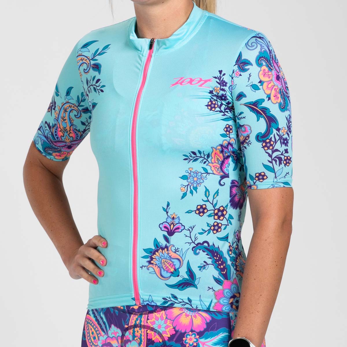 Zoot Sports CYCLE JERSEYS Women's Ltd Cycle Aero Jersey With Exposed Zipper - Utopia Blue