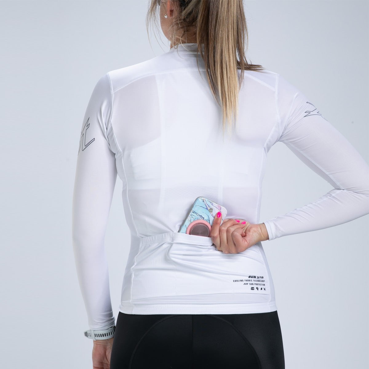 Zoot Sports CYCLE JERSEYS Women's Ltd Cycle Sun Stop Ls Jersey   - UPF White
