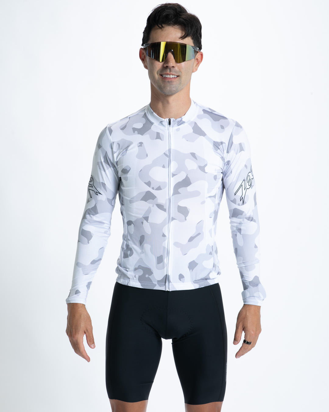 Zoot Sports CYCLE LONG SLEEVE JERSEYS Men's Ltd Cycle Sun Stop Ls Jersey   - Snow Camo