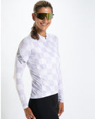 Zoot Sports CYCLE LONG SLEEVE JERSEYS Women's Ltd Cycle Sun Stop Ls Jersey   - Checkers