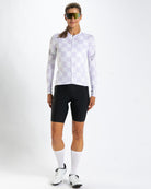 Zoot Sports CYCLE LONG SLEEVE JERSEYS Women's Ltd Cycle Sun Stop Ls Jersey   - Checkers