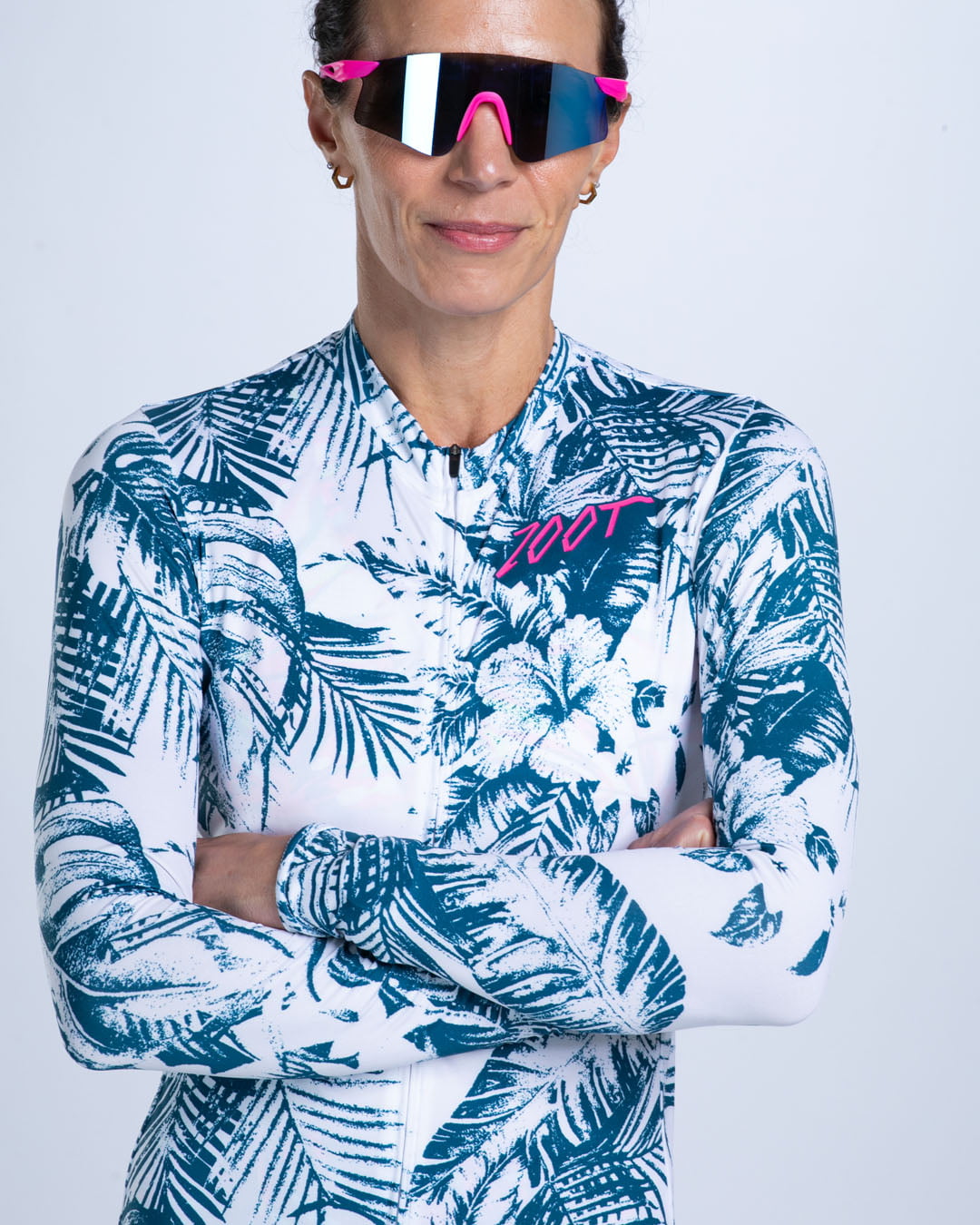 Zoot Sports CYCLE LONG SLEEVE JERSEYS Women's Ltd Cycle Sun Stop LS Jersey - Island Original