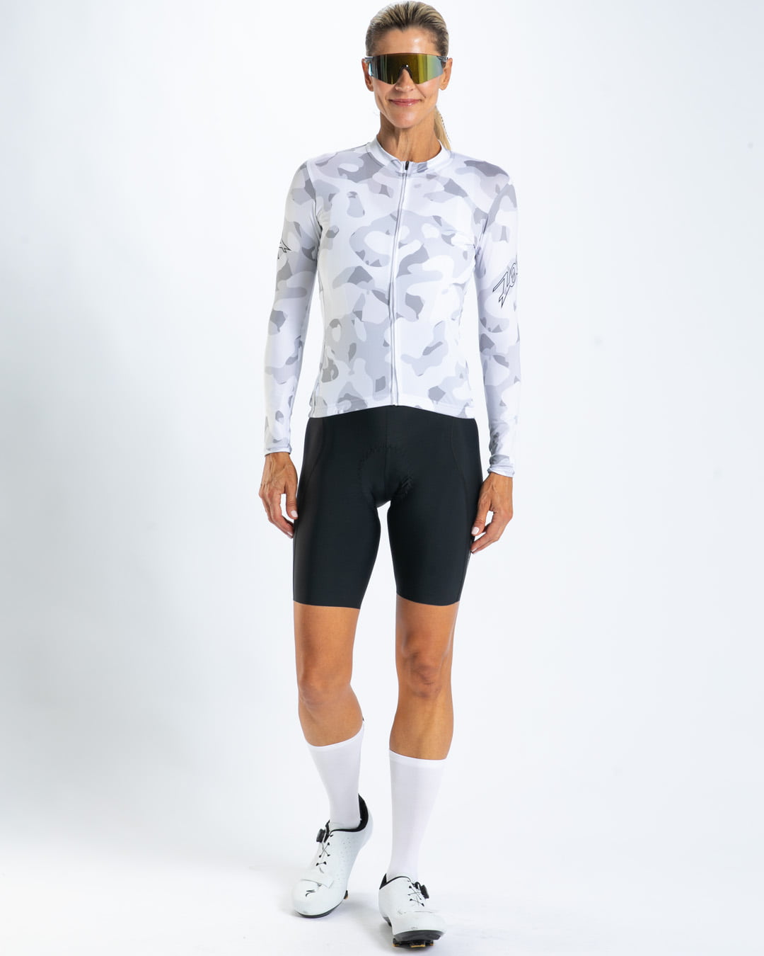 Zoot Sports CYCLE LONG SLEEVE JERSEYS Women's Ltd Cycle Sun Stop Ls Jersey - Snow Camo