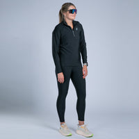 Zoot Sports CYCLE SHORTS Women's Elite Run Hallocore Thermal Half Zip - Jet Black
