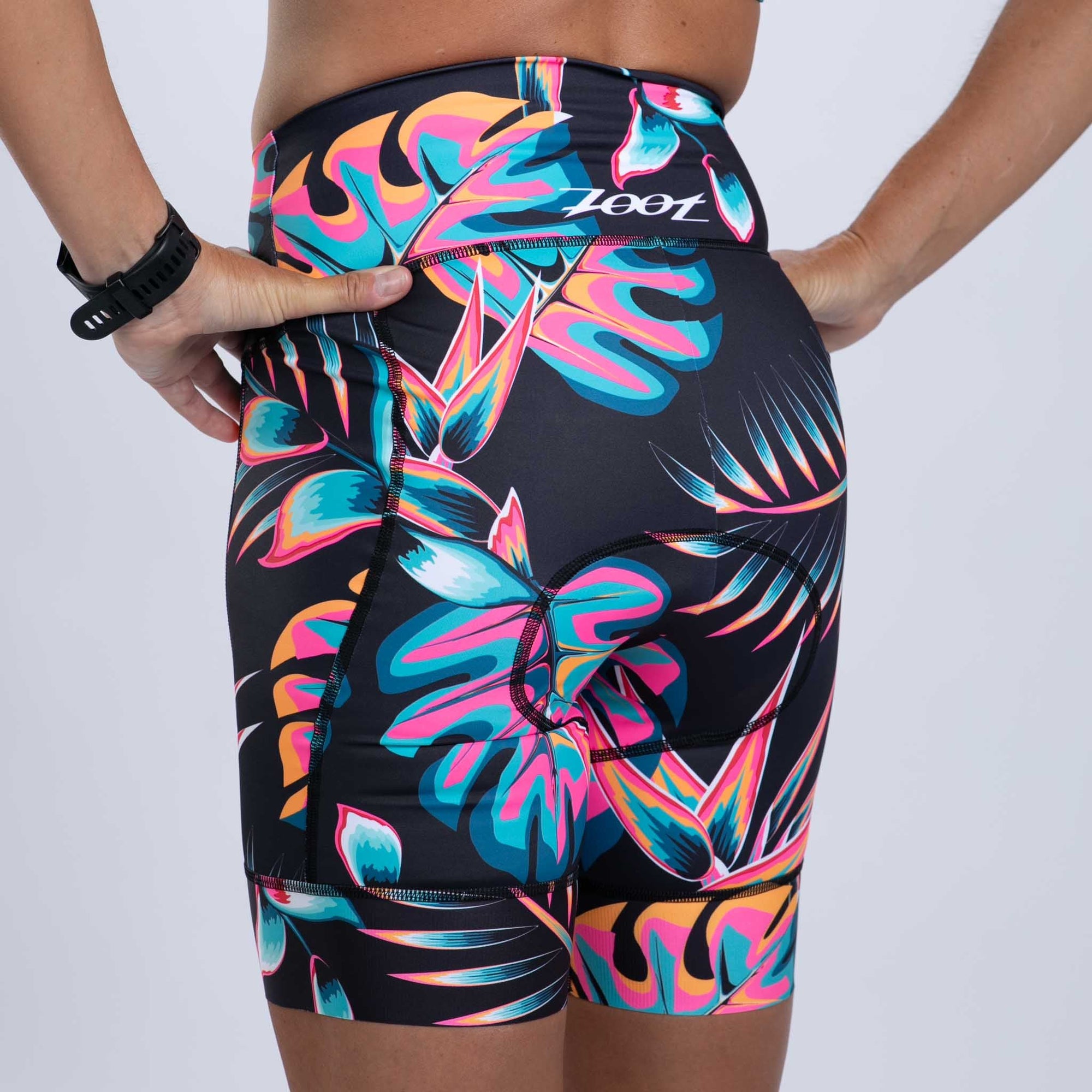 Zoot Sports CYCLE SHORTS Women's Ltd Cycle High Waist Short - Koa Tropical