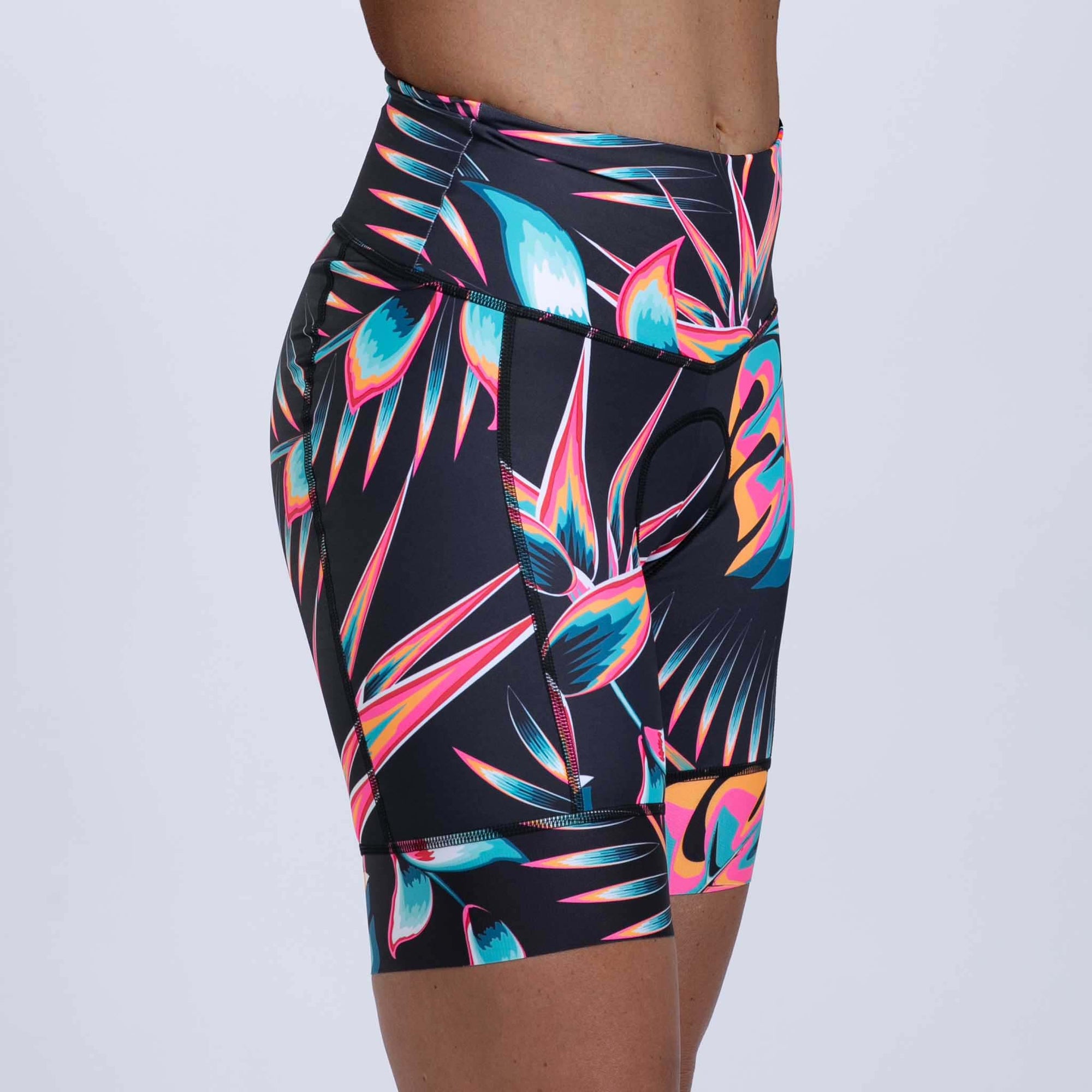 Zoot Sports CYCLE SHORTS Women's Ltd Cycle High Waist Short - Koa Tropical