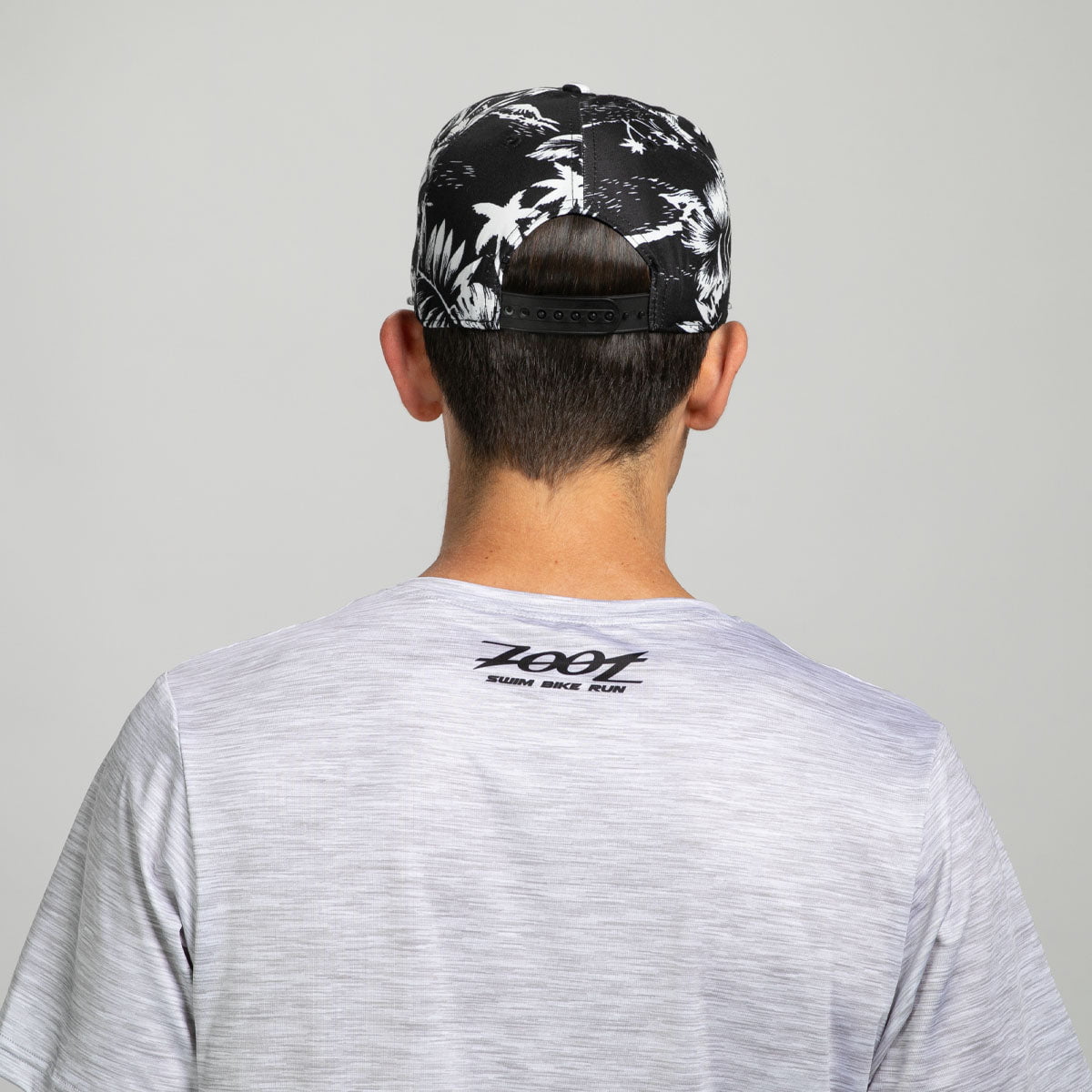 Zoot Sports HATS Unisex Flat Bill - Black and White Floral