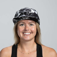 Zoot Sports HATS Unisex Flat Bill - Black and White Floral