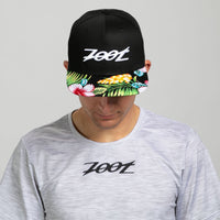 Zoot Sports HATS Unisex Flat Bill - Black/Black Floral Bill