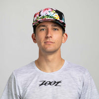 Zoot Sports HATS Unisex Flat Bill - Black Floral