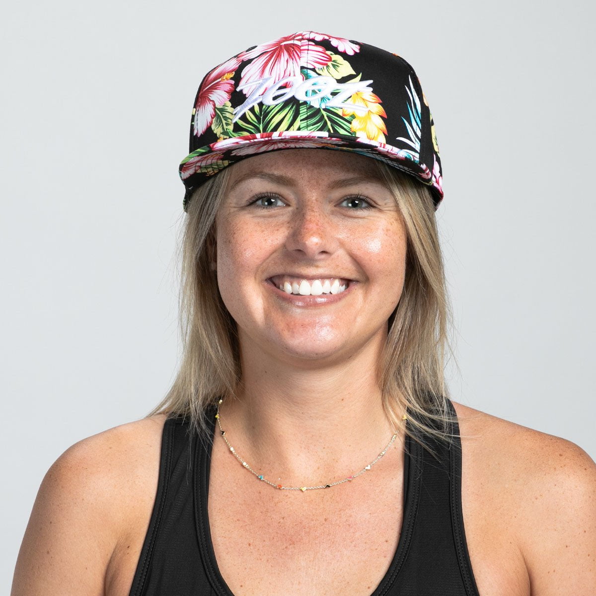 Zoot Sports HATS Unisex Flat Bill - Black Floral