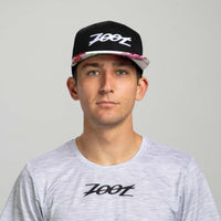 Zoot Sports HATS Unisex Flat Bill - Black/Pink Floral Bill