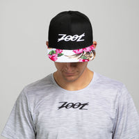 Zoot Sports HATS Unisex Flat Bill - Black/Pink Floral Bill