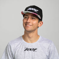 Zoot Sports HATS Unisex Flat Bill - Black/Pink Floral Bill