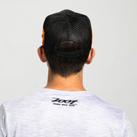 Zoot Sports HATS Unisex Flat Bill With Mesh - Black Stripes